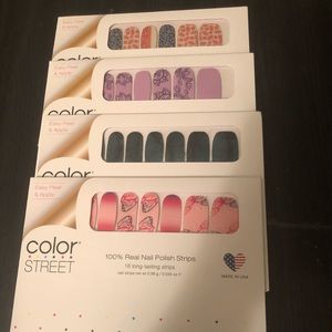 Color Street nail strips 4 retired nail designs
